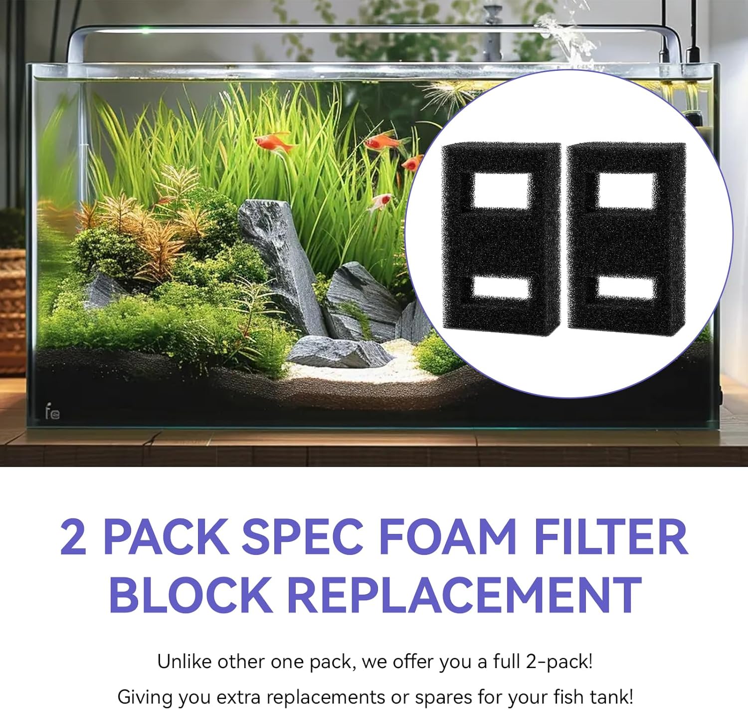 Fluval Aquarium Spec - Совместимый поролоновый фильтрующий блок для аквариумов