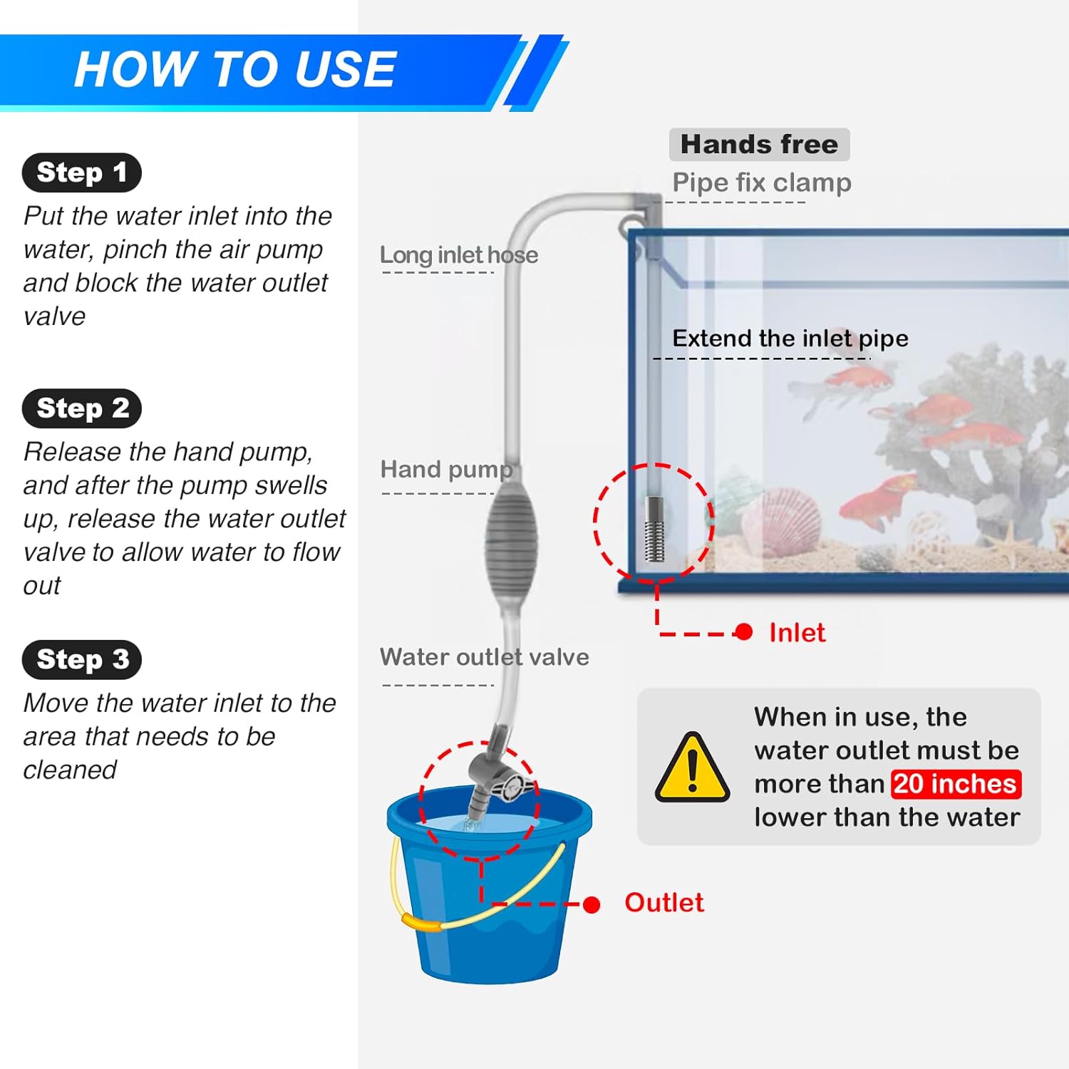 Большой аквариумный сифон, вак – обзор и цена Planted Aquarium Cleaning Kit